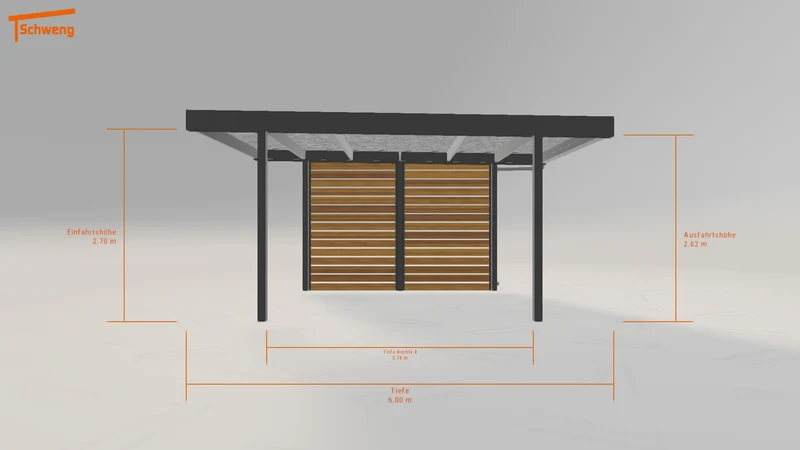 #DE Schweng Flachdachcarport C600 (ID 85jvd5)