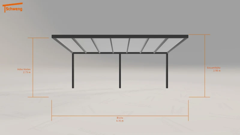 #DE Schweng Terrassenüberdachung S350 (ID dvdk58)
