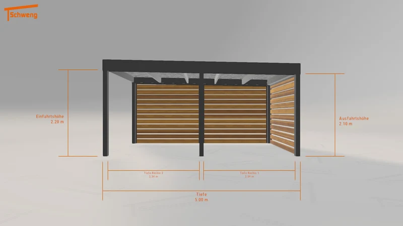 #AT Schweng Flachdachcarport C600 (ID dvd998) #MTG