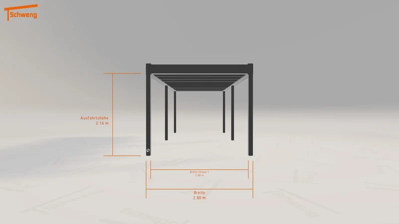 #DE Schweng Flachdachcarport C600+ (ID 5m72m3) #MTG