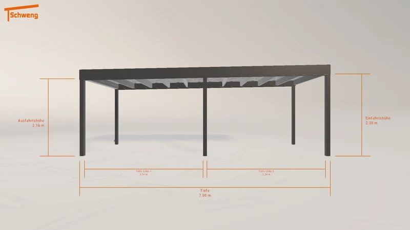 #DE Schweng Flachdachcarport C600+ (ID 5m72m3) #MTG