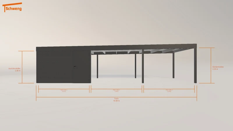 #DE Schweng Flachdachcarport C600 (ID v42qyx)