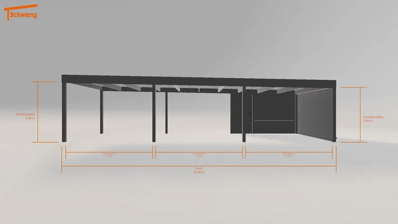 #DE Schweng Flachdachcarport C600 (ID v42qyx)