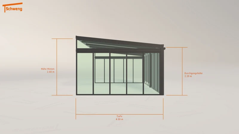 #DE Schweng Terrassenüberdachung S400 (ID ygzmyb)