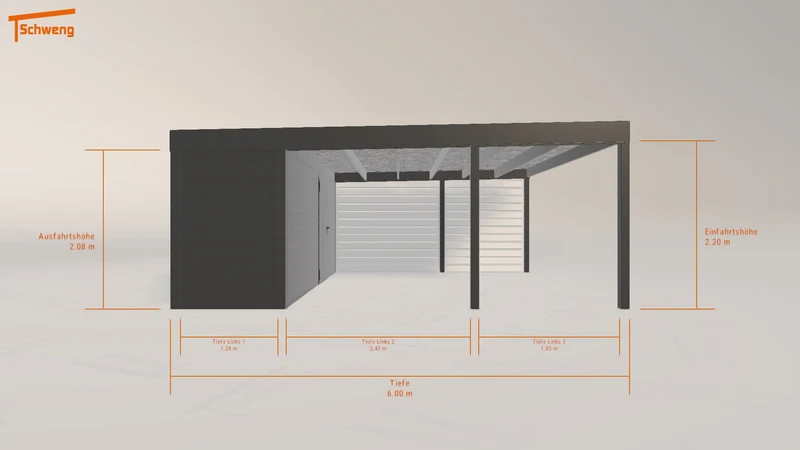 #DE Schweng Flachdachcarport C600 (ID rjy44m) #MTG