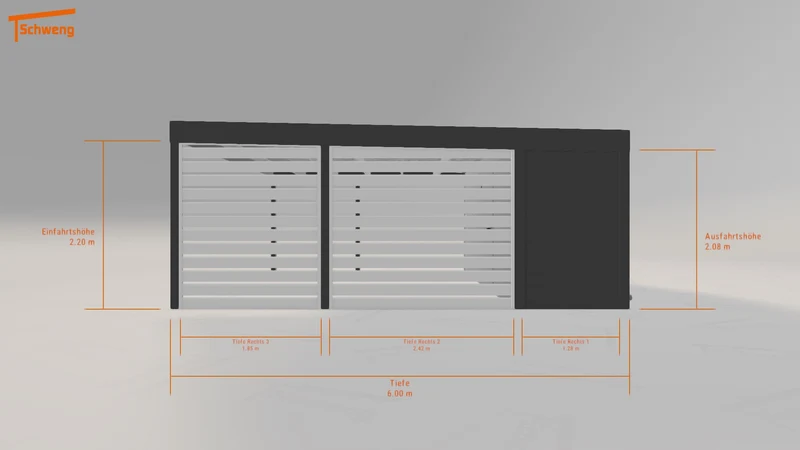#DE Schweng Flachdachcarport C600 (ID rjy44m) #MTG
