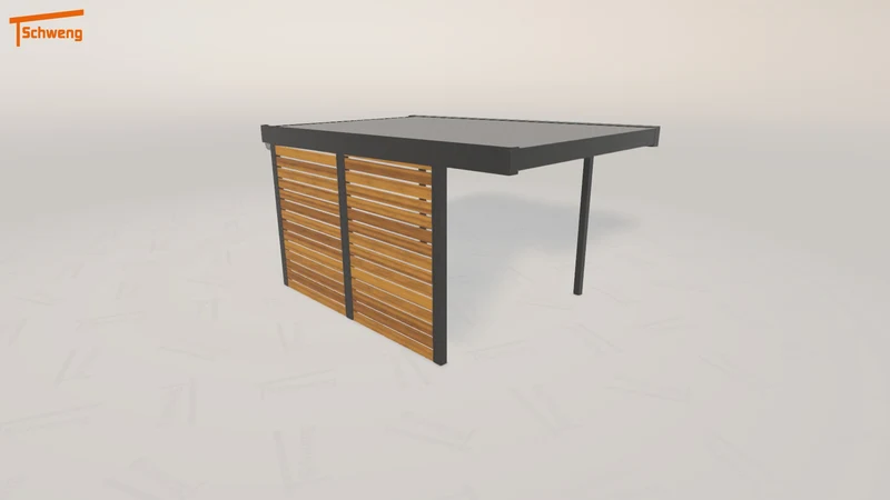 #DE Schweng Flachdachcarport C600 (ID pbv443)