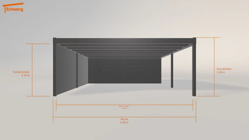#DE Schweng Flachdachcarport C600+ (ID x7zvbd)