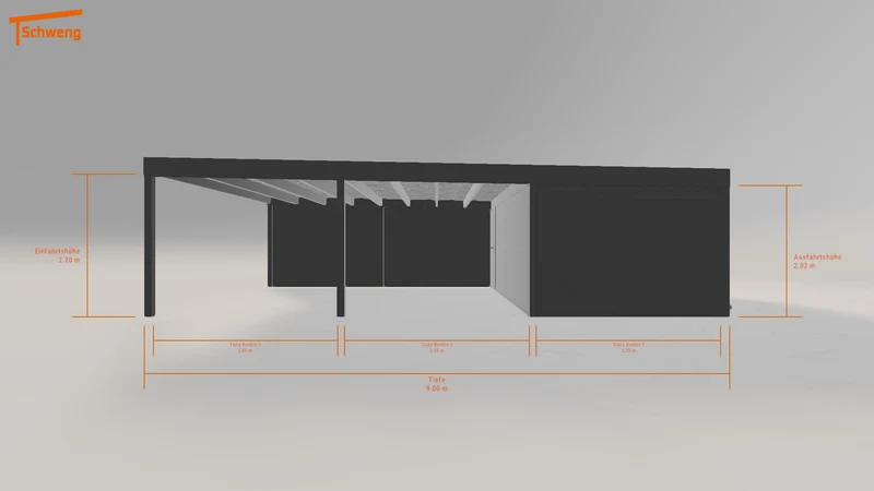 #DE Schweng Flachdachcarport C600+ (ID x7zvbd)