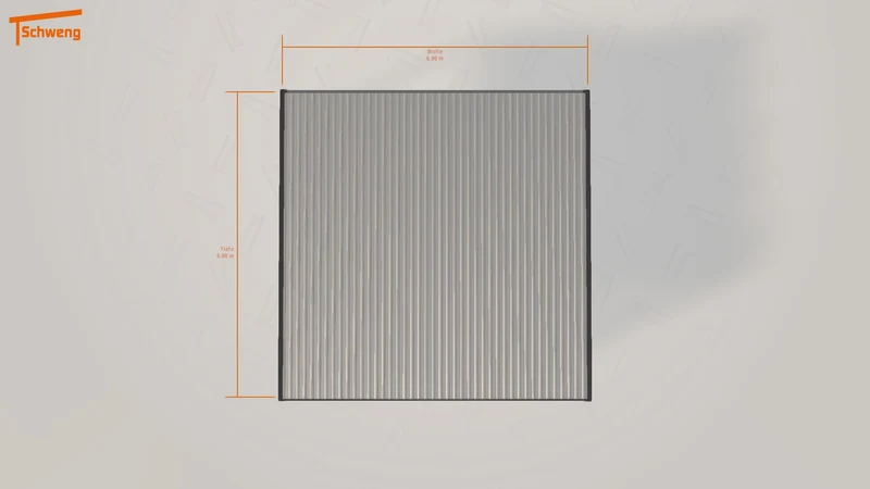 #DE Schweng Flachdachcarport C600+ (ID 425rby) #MTG