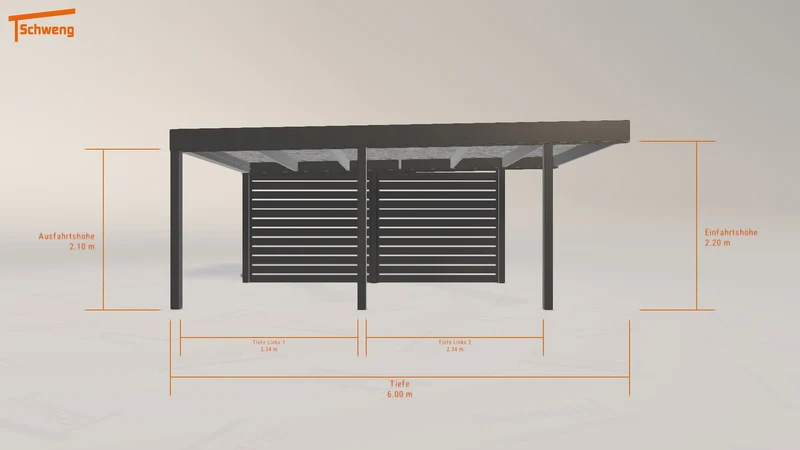 #DE Schweng Flachdachcarport C600 (ID ygz3pb) #MTG