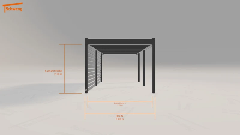 #DE Schweng Flachdachcarport C600 (ID dvd9pn) #MTG