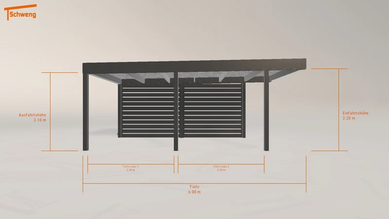 #DE Schweng Flachdachcarport C600 (ID dvd9pn) #MTG
