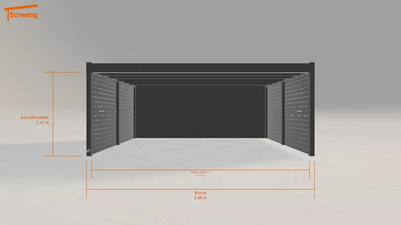 #DE Schweng Flachdachcarport C600 (ID pbv554) #MTG