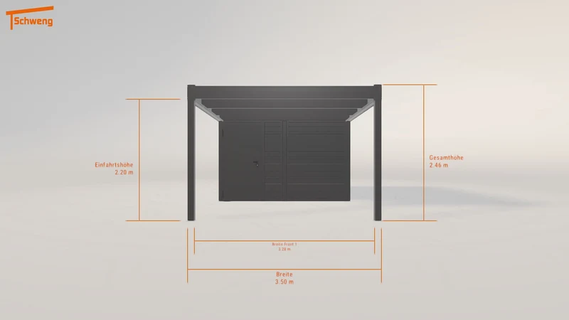 #DE Schweng Flachdachcarport C600 (ID n5vwq4)