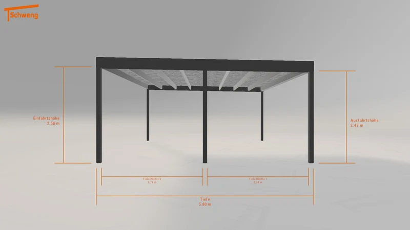 #DE Schweng Flachdachcarport C600 (ID qd7ky4) #MTG