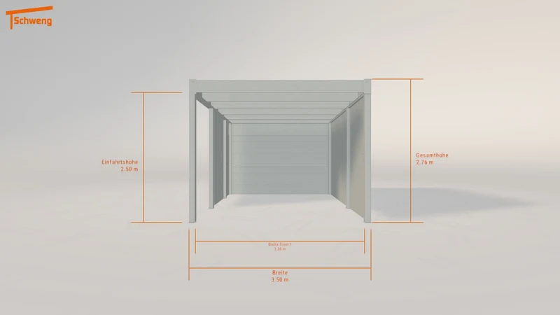 #DE Schweng Flachdachcarport C600 (ID x742kn)