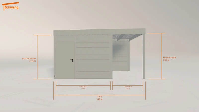 #DE Schweng Flachdachcarport C600 (ID x742kn)