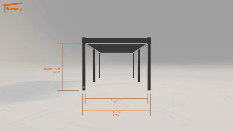 #DE Schweng Flachdachcarport C600 (ID 4259dg) #MTG
