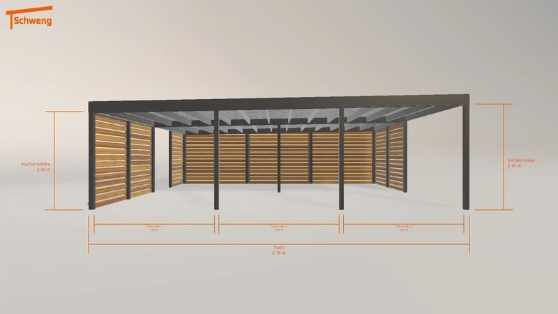 #DE Schweng Flachdachcarport C600 (ID 2q943d) #MTG