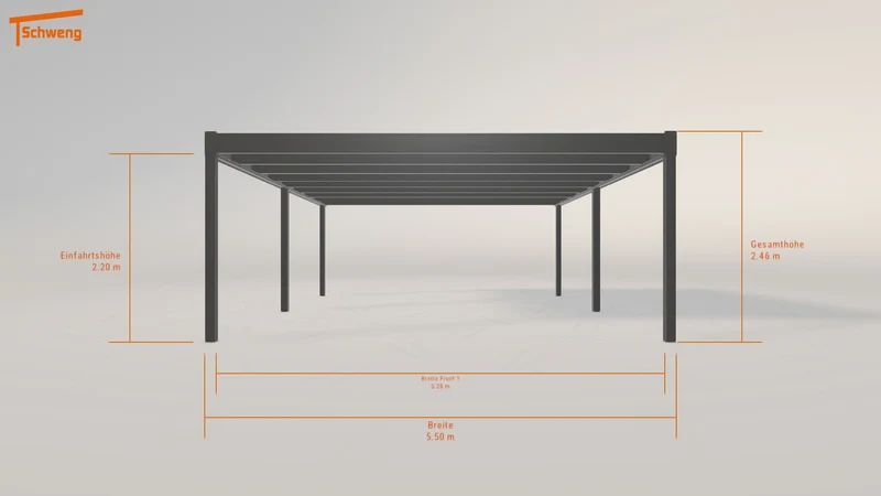 #DE Schweng Flachdachcarport C600+ (ID x7z4v9) #MTG