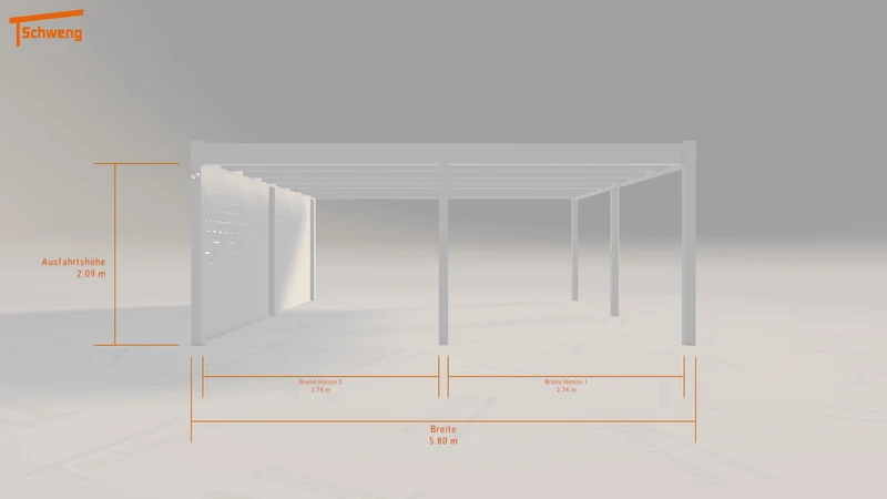 #DE Schweng Flachdachcarport C600 (ID k2vdkp) #MTG