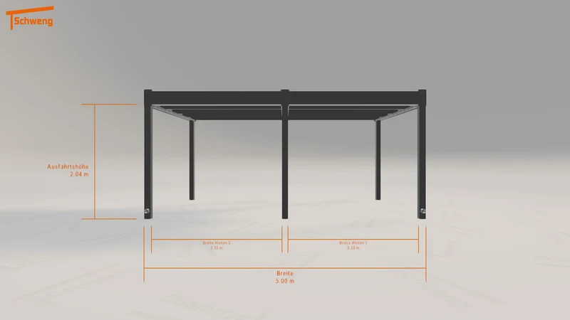 #DE Schweng Flachdachcarport C600 (ID 5mrk7w)