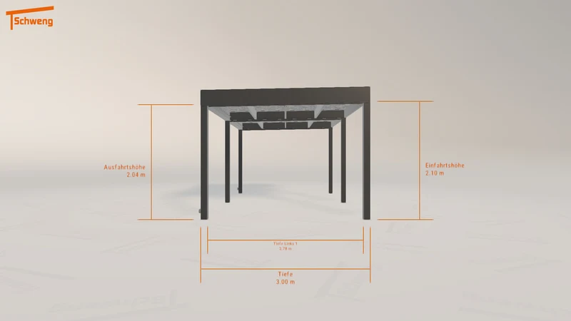 #DE Schweng Flachdachcarport C600 (ID 5mrk7w)