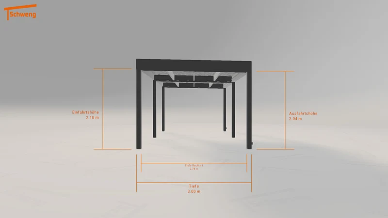 #DE Schweng Flachdachcarport C600 (ID 5mrk7w)