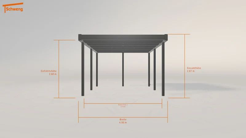 #DE Schweng Flachdachcarport C600 (ID zb979z)