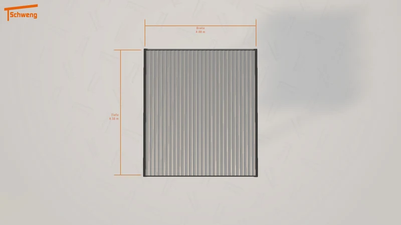 #DE Schweng Flachdachcarport C600 (ID zb979z)