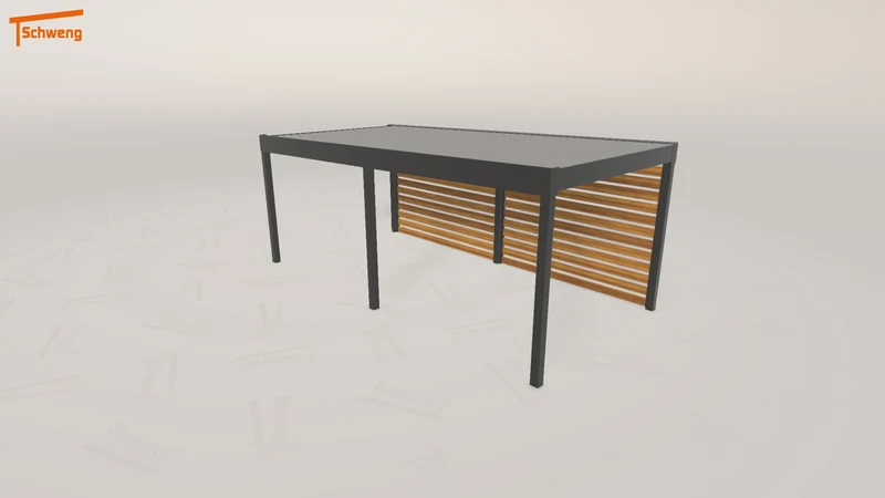 #DE Schweng Flachdachcarport C600 (ID 773k8z)