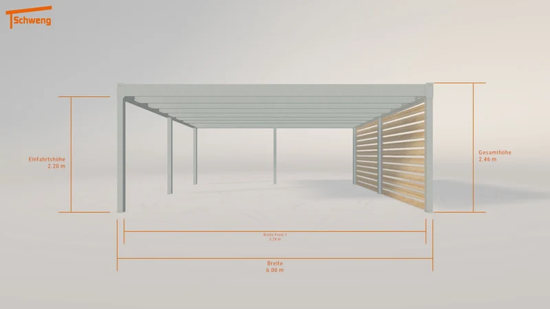 #DE Schweng Flachdachcarport C600 (ID x7zwp8) #MTG