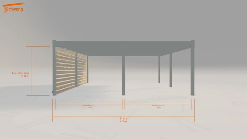 #DE Schweng Flachdachcarport C600 (ID x7zwp8) #MTG