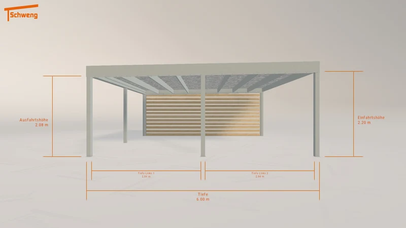#DE Schweng Flachdachcarport C600 (ID x7zwp8) #MTG