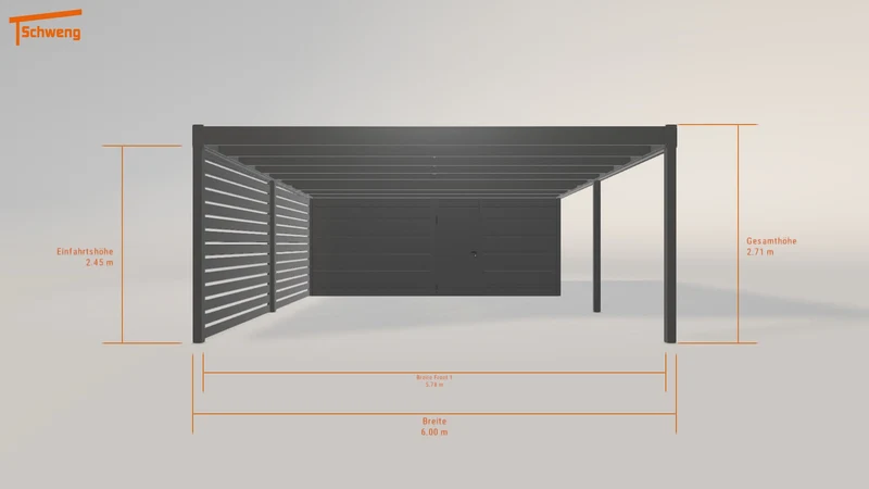 #DE Schweng Flachdachcarport C600 (ID zb9qdm) #MTG