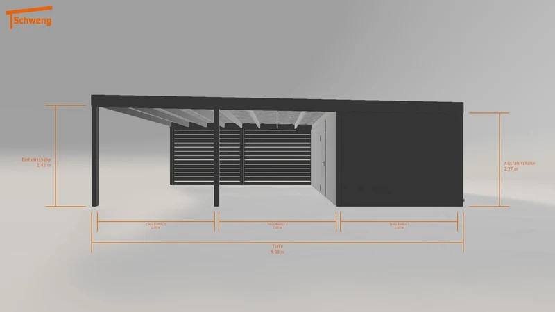 #DE Schweng Flachdachcarport C600 (ID zb9qdm) #MTG