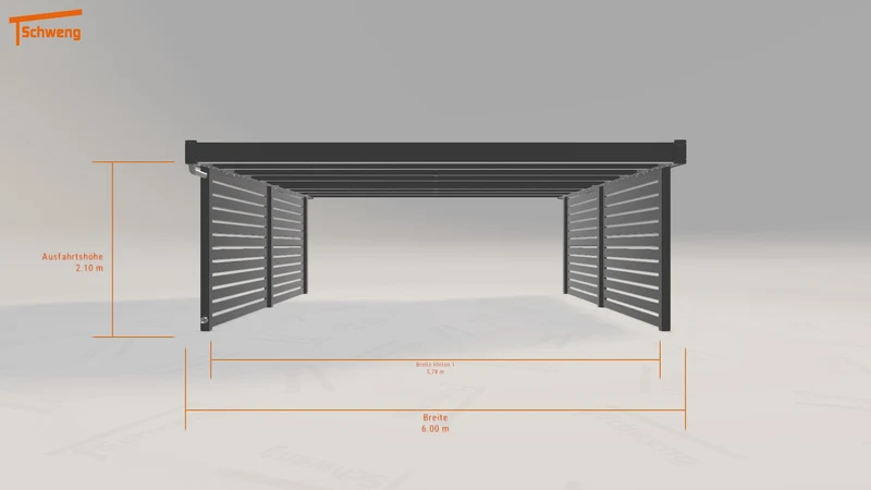 #DE Schweng Flachdachcarport C600+ (ID k2dp8j) #MTG
