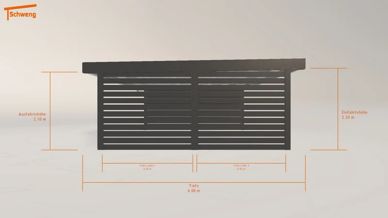 #DE Schweng Flachdachcarport C600+ (ID k2dp8j) #MTG
