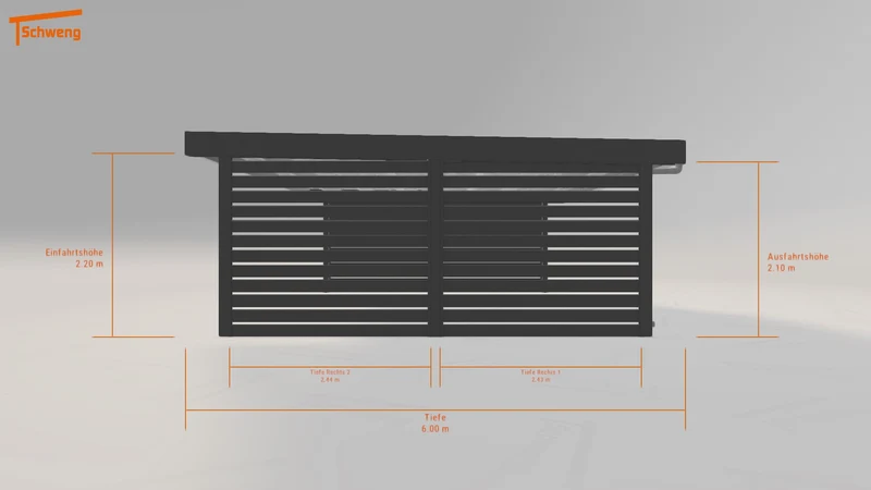 #DE Schweng Flachdachcarport C600+ (ID k2dp8j) #MTG