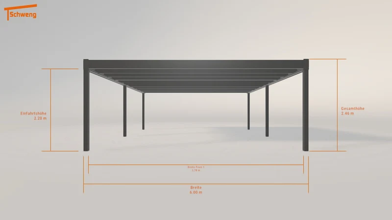 #AT Schweng Flachdachcarport C600+ (ID g7d7w8)