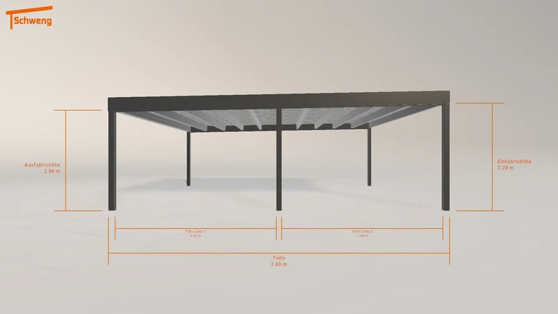 #AT Schweng Flachdachcarport C600+ (ID g7d7w8)