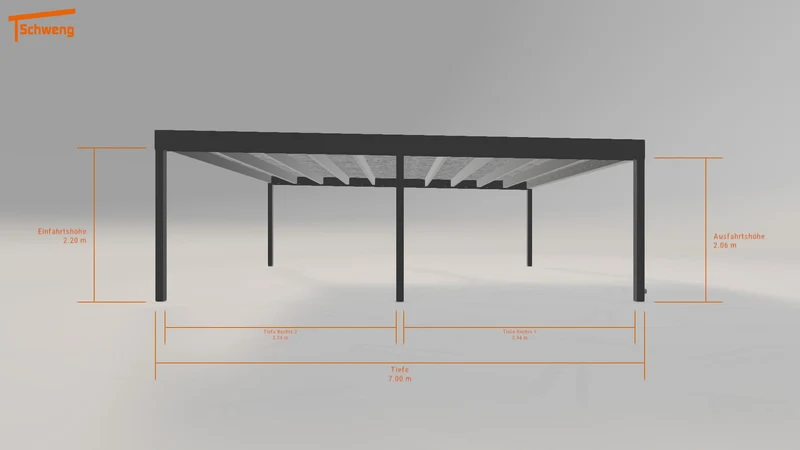 #AT Schweng Flachdachcarport C600+ (ID g7d7w8)
