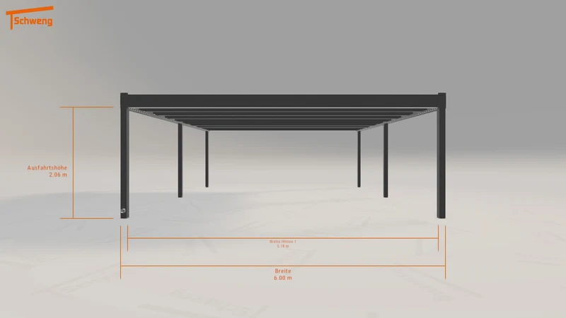 #AT Schweng Flachdachcarport C600 (ID jjgjbq)