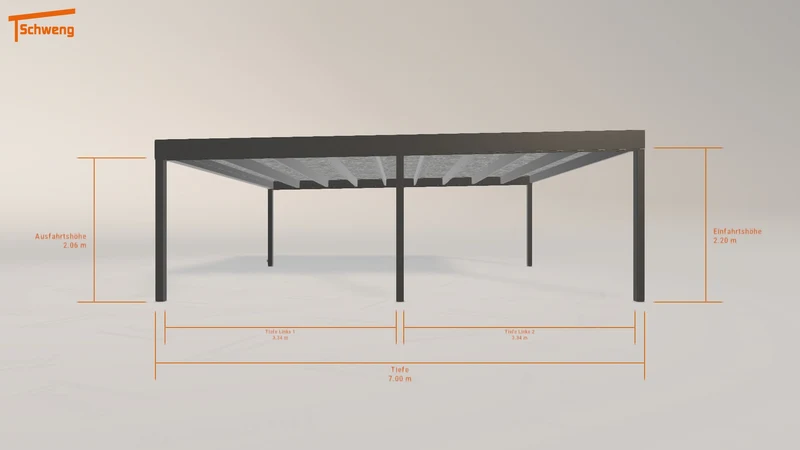 #AT Schweng Flachdachcarport C600 (ID jjgjbq)
