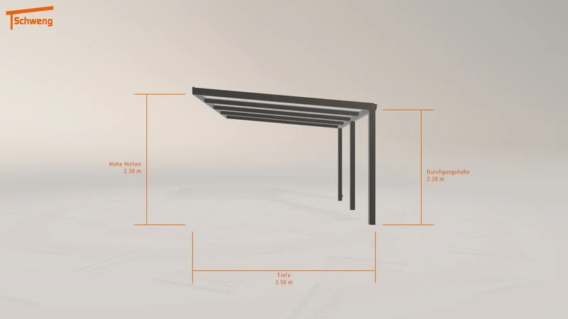 #DE Schweng Terrassenüberdachung S350 (ID bkrx75)
