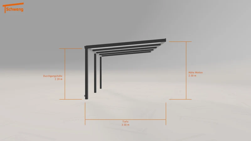 #DE Schweng Terrassenüberdachung S350 (ID bkrx75)