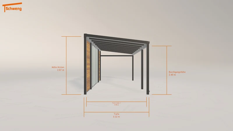 #DE Schweng Terrassenüberdachung S350 (ID 85zny7)