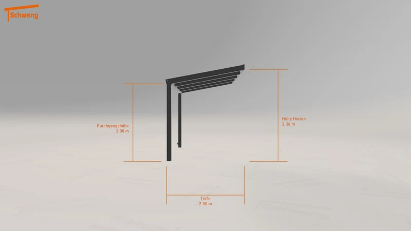 #DE Schweng Terrassenüberdachung S350 (ID 4254q7)