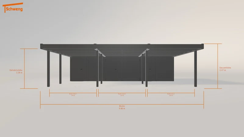 #DE Schweng Flachdachcarport C600+ (ID dvm492) #MTG